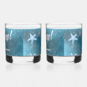 Verre À Whisky Mariage de la mer bleue profonde (Gauche)