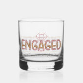 Verre À Whisky Mariage des noms d'ajout mûr Engagé (Recto)