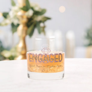 Verre À Whisky Mariage des noms d'ajout mûr Engagé