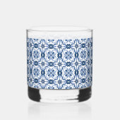 Verre À Whisky Mariage en carrelage bleu citron méditerranéen (Verso)