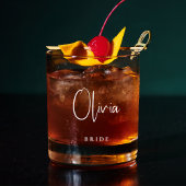 Verre À Whisky Mariage Monogramme Chic Bride