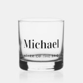 Verre À Whisky Mariage Père De La Mariée Cadeau (Recto)