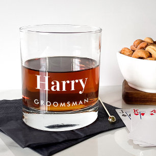 Verre À Whisky Mariage personnalisé pour les garçons d'honneur