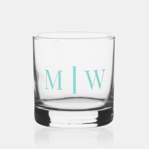 Verre À Whisky Mariage simple 2 initial lun VS do-it-yourself cou