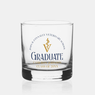 Verre À Whisky Marine Bleu Gold Vétérinaire Diplôme sur mesure