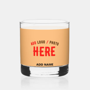 VERRE À WHISKY MARQUE VÉRIFIÉE ORANGE PERSONNALISÉE ET MODERNE