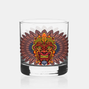 Verre À Whisky Masque rituel du roi guerrier tribal