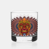 Verre À Whisky Masque rituel du roi guerrier tribal (Verso)