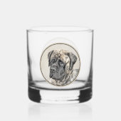 Verre À Whisky Mastiff anglais (Brindle) Peinture - Chien Art (Recto)