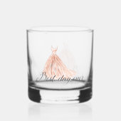 Verre À Whisky Meilleur Jour D'Aquarelle Robe De Femme D'Accueil (Verso)