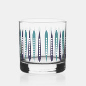 Verre À Whisky Minimal bleu rétro inspiré (Droite)