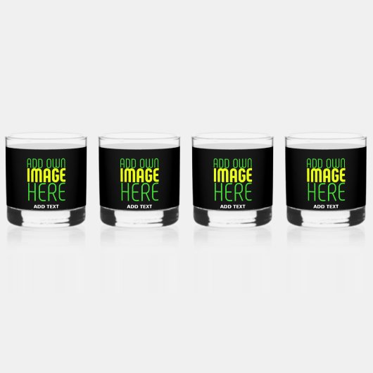 VERRE À WHISKY MODÈLE DE TEXTE D'IMAGE NOIRE SIMPLE ET MODERNE (Recto)