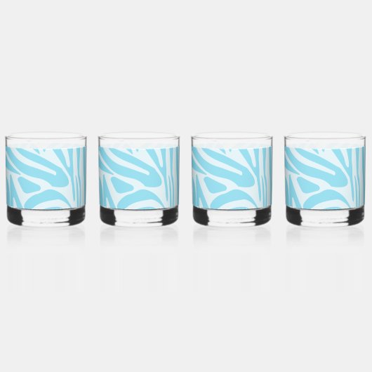 Verre À Whisky Modèle Zèbre Bleu (Recto)