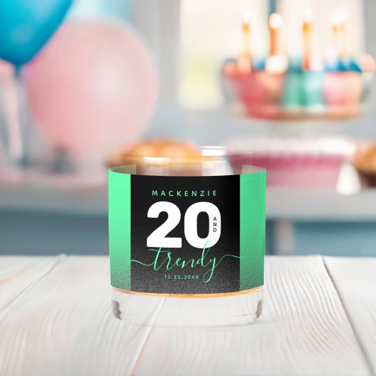 Verre À Whisky Moderne Mint Green 20 et tendance (Insitu (Baby Shower))