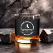 Verre À Whisky Monogram Whiskey Glass Classé noir et blanc