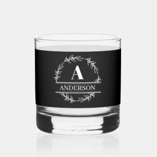 Verre À Whisky Monogram Whiskey Glass noir et blanc