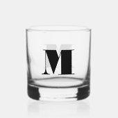 Verre À Whisky Monogramme classique chic élégant (Verso)