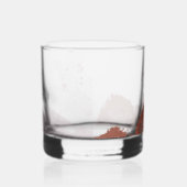 Verre À Whisky Monogramme d'aquarelle pourpre bordeaux établi (Droite)