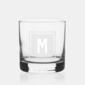 Verre À Whisky Monogramme de bloc (Recto)