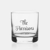 Verre À Whisky Monogramme de famille élégant (Recto)