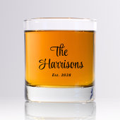 Verre À Whisky Monogramme de famille élégant