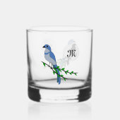 Verre À Whisky Monogramme Floride Scrub Jay (Recto)