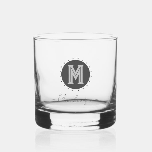 Verre À Whisky Monogramme initial (Recto)