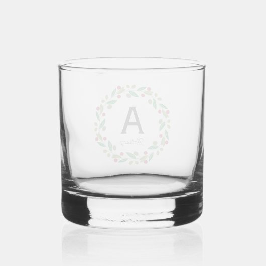 Verre À Whisky Monogramme initial - Noël (Verso)
