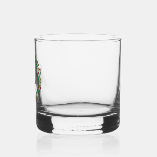 Verre À Whisky Monogramme initial - Noël (Gauche)