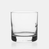 Verre À Whisky Monogramme initial noir et blanc personnalisé (Droite)