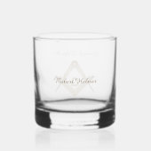 Verre À Whisky Monogramme maçonnique classique (Verso)
