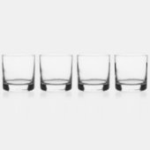 Verre À Whisky Monogramme moderne simple Nom initial Personnalisé (Gauche)