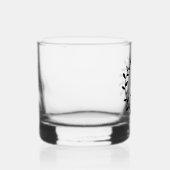 Verre À Whisky Monogramme Noir Feuille initiale Garland 4AJ (Droite)