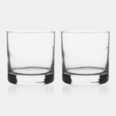 Verre À Whisky Monogrammes Initiales Mariage classique Couple int (Droite)