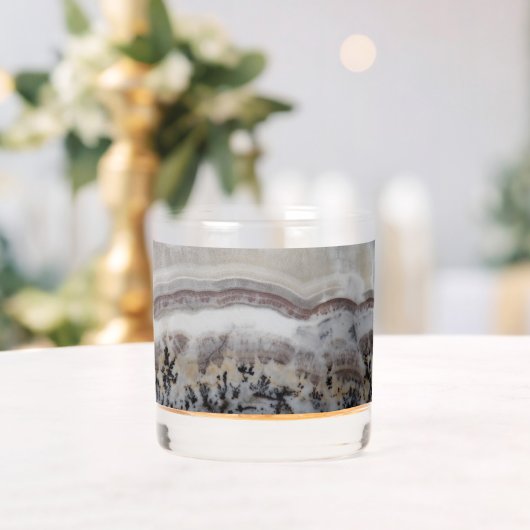 Verre À Whisky Motif de pierre d'agate dendritique (Insitu (Mariage))