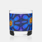 Verre À Whisky Motif Fleurs bleues Abstraites (Droite)