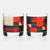 Verre À Whisky Motif géométrique Crème noire rouge (Droite)