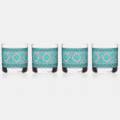 Verre À Whisky Motif géométrique en pierre turquoise du sud-ouest (Dos)