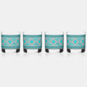 Verre À Whisky Motif géométrique en pierre turquoise du sud-ouest (Gauche)