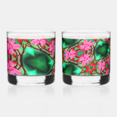Verre À Whisky Motif Rose du désert (Recto)