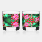Verre À Whisky Motif Rose du désert (Droite)