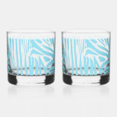 Verre À Whisky Motif Zèbre Bleu (Droite)