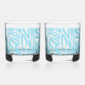 Verre À Whisky Motif Zèbre Bleu (Gauche)