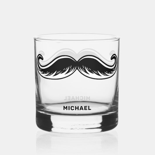 Verre À Whisky Moustache drôle (Recto)