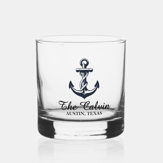 Verre À Whisky Navires de Souvenir Ancrent (Recto)
