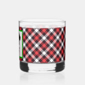 Verre À Whisky Noël Scotty Dog et Tartan customisé (Gauche)