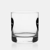 Verre À Whisky Noir coeur blanc Saint Valentin (Gauche)