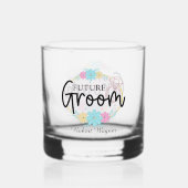 Verre À Whisky Nom du Mariage Groom futur mignon (Verso)