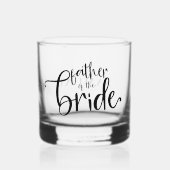 Verre À Whisky Nom du script moderne Père de la mariée Cadeau (Recto)