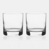 Verre À Whisky Nom et monogramme en gris (Droite)